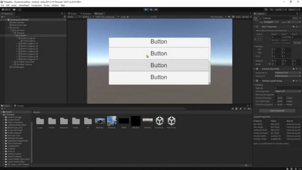 How to use Unity Scroll View dynamically by scripting : Adding multiple buttons to the Scroll View