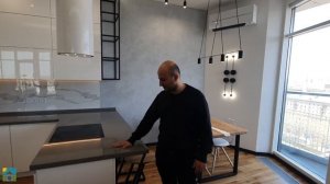 Ремонт квартиры в стиле лофт #2 Кухня-гостиная в ЖК Резиденции Архитекторов