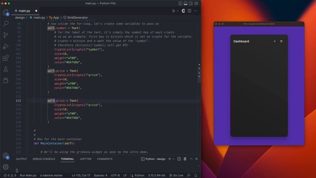 Python Tutorial: Cryptocurrency Dashboard смотреть онлайн