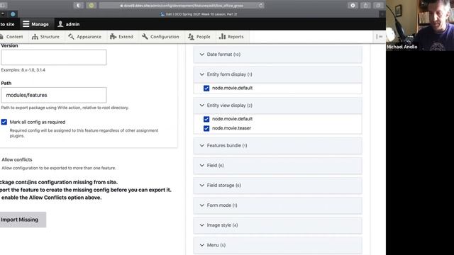 Features module in Drupal 9 смотреть онлайн