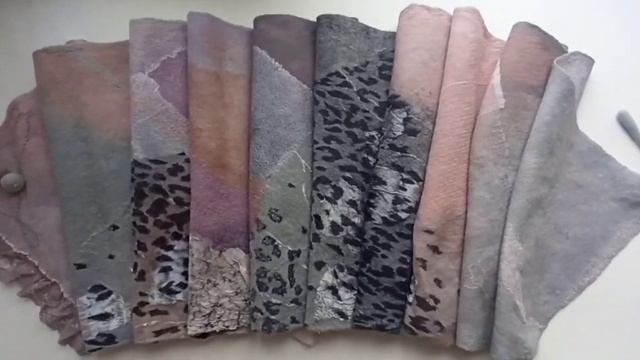 Палантин из шелка и шерсти мериноса ручной работы.