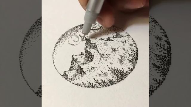 How to create a stippled mountain scene using Art-n-Fly fineliner pigment pens by @visothkakvei смотреть онлайн