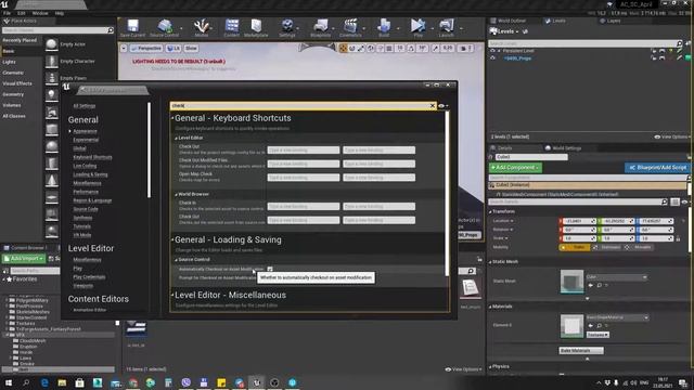 UE4 short tutorials. Автоматический check out объектов в Source Control смотреть онлайн