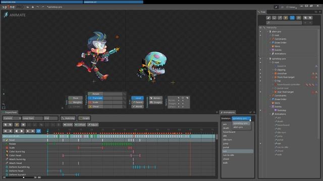Spine User Guide - Views (Animations) смотреть онлайн