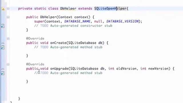 113 SQLite class implementing SQLiteOpenHelper смотреть онлайн