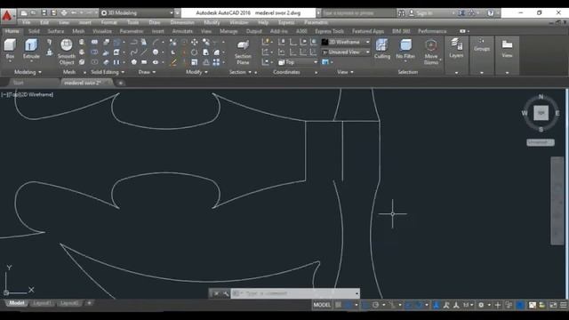 2D to 3D Autocad _ Medieval Sword Modeling смотреть онлайн