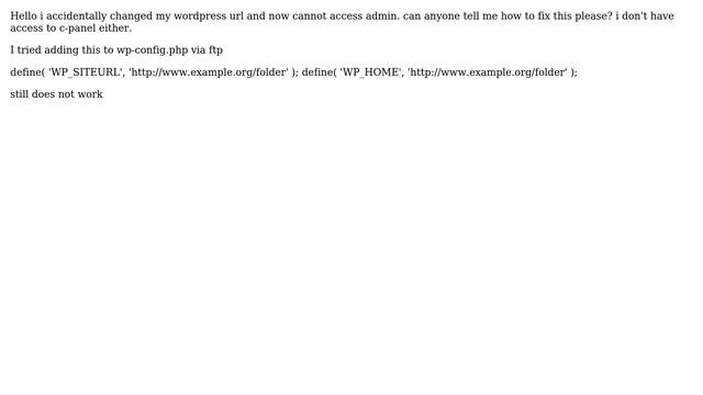 Wordpress: Accidentally changed website url смотреть онлайн