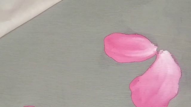 fabric painting: pink lilliac florals on chiffon dupata @Artania21_studio смотреть онлайн