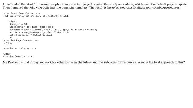 Wordpress: What is wrong with my page.php? смотреть онлайн