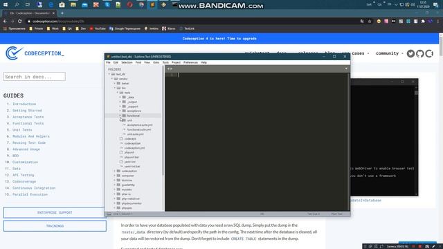 Codeception тестирование баз данных смотреть онлайн