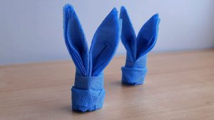 Зайчики из салфеток на Пасху