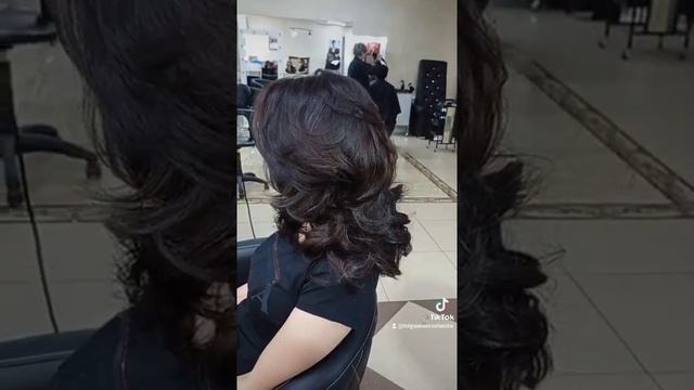 Стрижка каскад, лесенка, женская, Талдыкорган. Укладка волос на браш. Салон красоты Талдыкорган. смотреть онлайн