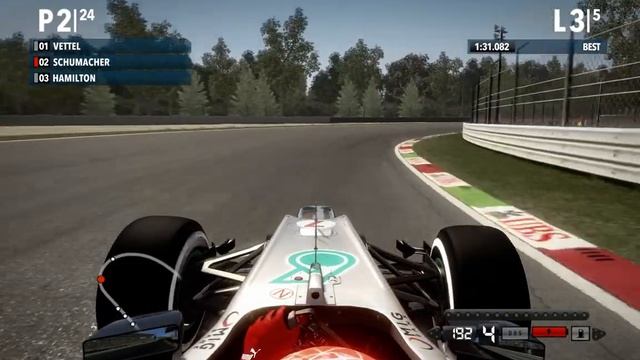 F1 2012 - Race at Monza Circuit in Schumacher Mercerdes | Keyboard Gameplay смотреть онлайн