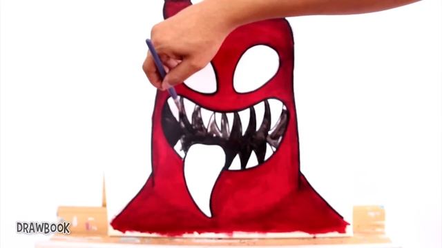 EVIL BANBAN ! Creating a stunning portrait with bright acrylic paint смотреть онлайн