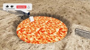 Поезд Падает в Лаву в игре Trains vs Giant Pit - BeamNG.Drive