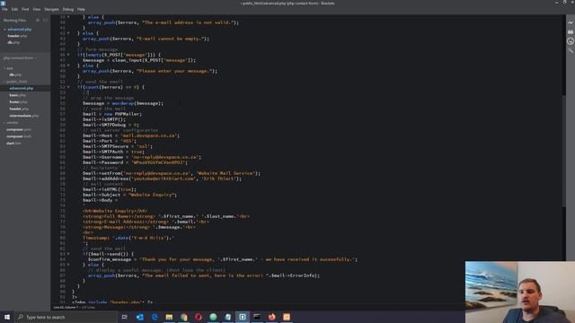 Creating a PHP contact form using phpMailer and MySQL from scratch - Part 3 смотреть онлайн