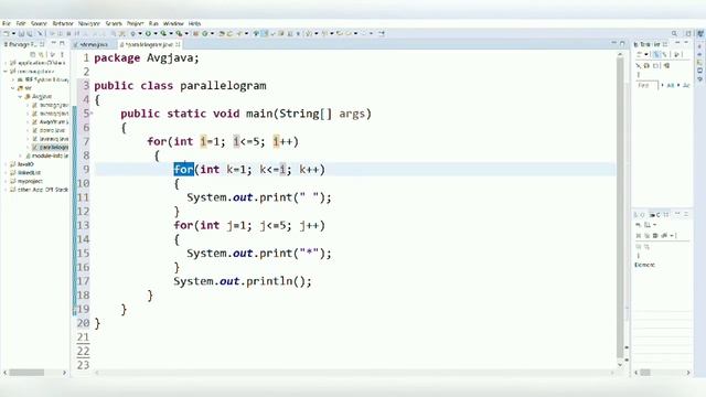 How to print Parallelogram pattern in Java | Java program to print parallelogram star pattern смотреть онлайн