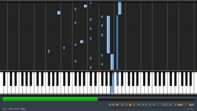 [Synthesia] Skyrim Main Theme ''Dragonborn'' (UKpiano Piano Transcription) смотреть онлайн