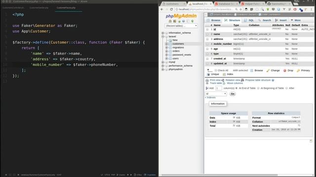 Laravel 5.5 lesson - 13 Seeders and Factory with Faker library смотреть онлайн