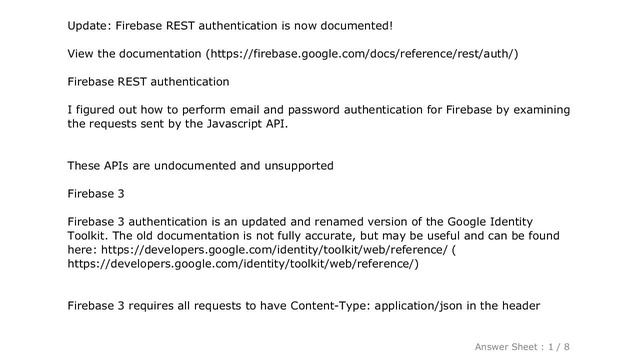 Android : Using mail and password to authenticate via the REST API [Firebase] смотреть онлайн