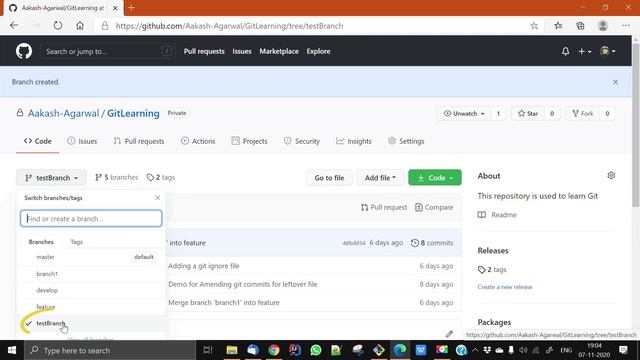 44. Git hub - Branch Management смотреть онлайн