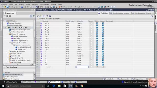 Tutorial 61 Modbus Server TCP En Siemens 1200