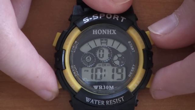 Настройка часов S-SPORT HONHX WR30M - обзор детских спортивных часов с Алиэкспресс смотреть онлайн