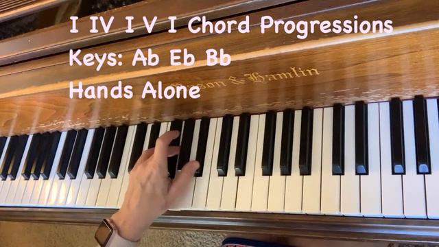 #268 Keys: Ab Eb Bb Major.....I IV I V I Chord Progressions.....Hands Alone смотреть онлайн