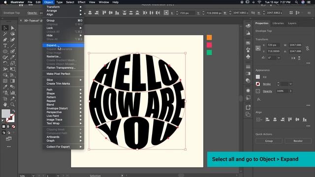 3D Pop Up Text Effect in Adobe Illustrator CC | Wrap Text into Shapes | Tutorial смотреть онлайн