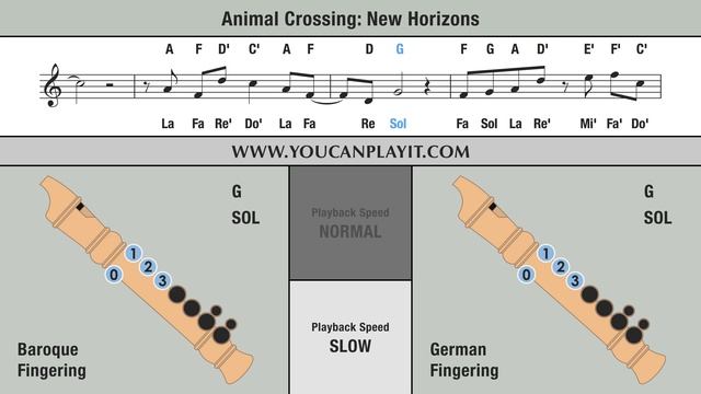 Animal Crossing - Recorder Flute Tutorial - New Horizons Theme Song смотреть онлайн