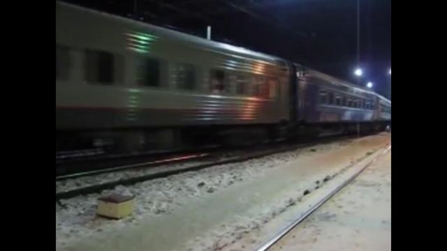 Электровоз ЧС2Т-970 (ТЧЭ-8) со скорым фирменным поездом "Самара" №107Й Санкт-Петербург - Самара.