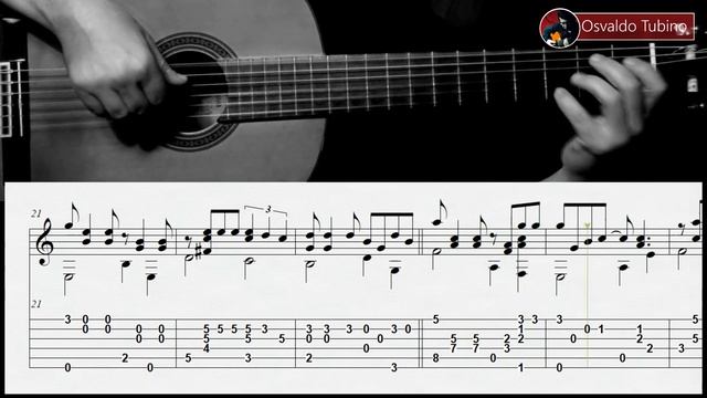 Bachata rosa (Juan Luis Guerra) - Fingerstyle guitar - Arreglo solista con partitura y tablatura смотреть онлайн