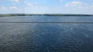 Вид из окна поезда: Мерефо-Херсонский мост через р.Днепр