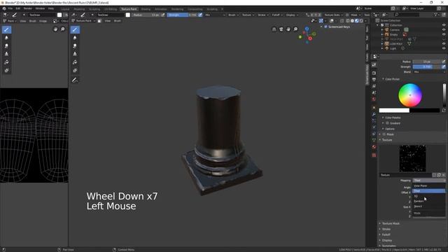 Blender 2.8 / 2.80 Modelling a low-poly column / PAINTING HEIGHT MAP / BUMP MAP смотреть онлайн