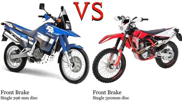 Suzuki DR 800 vs SWM RS 300 R Test specification comparison смотреть онлайн