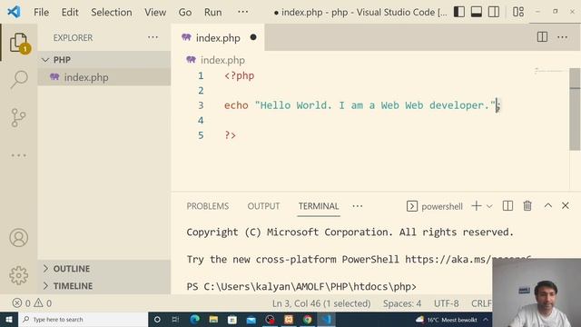 PHP INTRODUCTION - RUN PHP SCRIPT ON LOCALHOST FOR THE FIRST TIME | PHP TUTORIAL | LEARN PHP смотреть онлайн