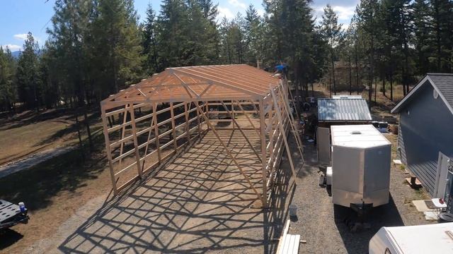 8 min Timelapse | Building A Post Frame Garage | Full Time-Lapse Polebarn Construction смотреть онлайн