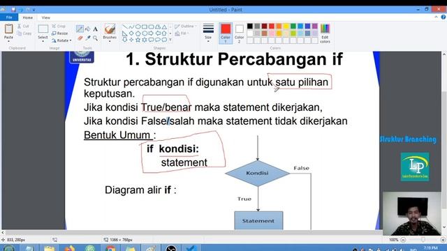 Logika Algoritma - Pertemuan 4 Bagian 1 - Peracbangan If di Python смотреть онлайн