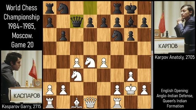 Premature termination / World chess championship 1984 Karpov vs Kasparov Game 20 смотреть онлайн