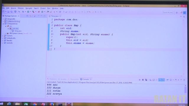Core java || Collections Framework || video-28 || Emp Data Sorting : Comparator || By Ratan sir смотреть онлайн