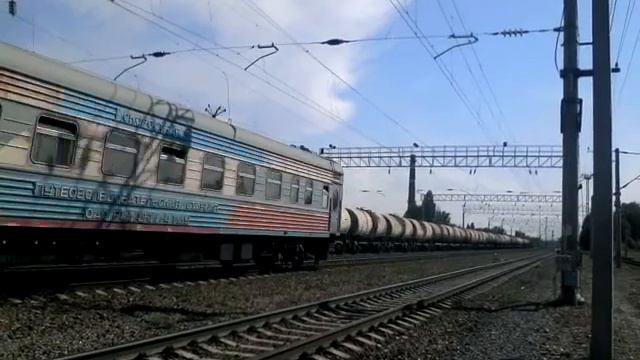 Тепловоз ТЕП70бс. Станция Ельшанка. смотреть онлайн