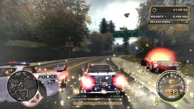 Need for Speed Most Wanted (2005) Heat 1-10 Police Chase HD (HARD MODE) смотреть онлайн
