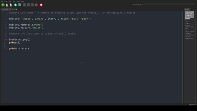 Python Basics 35 # Remove, Clear and Delete Set Items смотреть онлайн