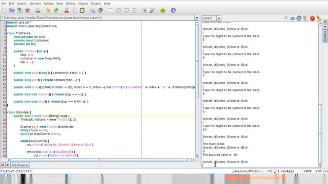 Algorithms In Java | Stack | Full Code Shown смотреть онлайн