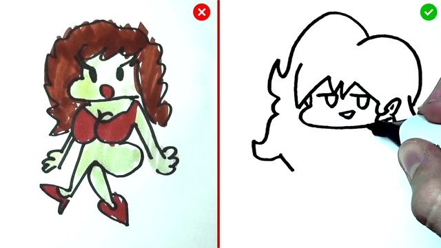 DOs & DON'Ts Drawing GIRLFRIEND (Friday Night Funkin) In 1 Minute CHALLENGE! смотреть онлайн