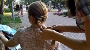 Прическа пучок из косы на основе резиночек