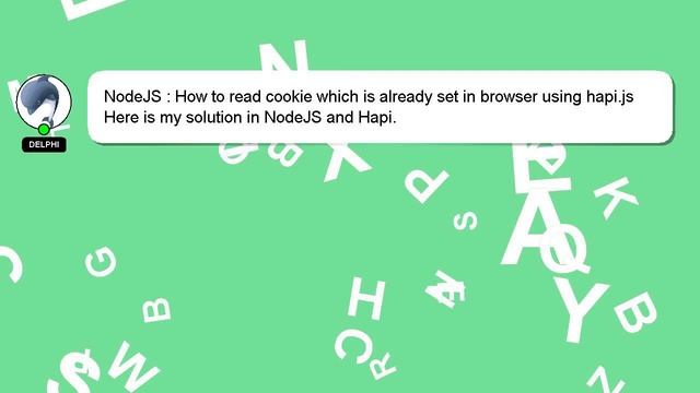 NodeJS : How to read cookie which is already set in browser using hapi.js смотреть онлайн