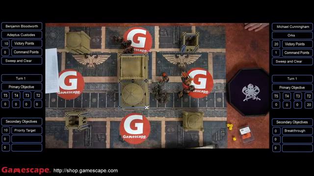 WH 40K 9th Ed Crusade Adeptus Custodes vs Orks Game 1 battle report смотреть онлайн
