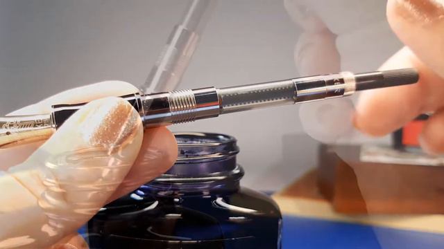 Parker Duofold International Pinstripe Blue Special Edition 18K M Nib Fountain Pen смотреть онлайн