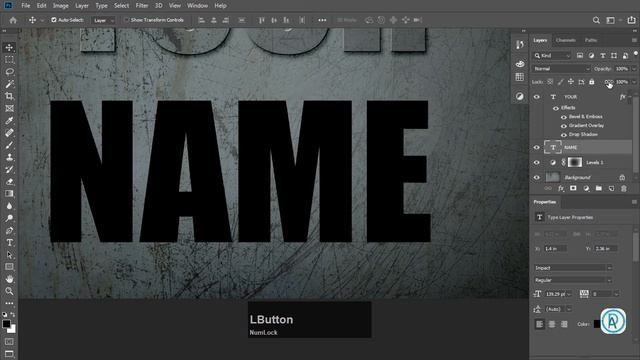 How to Create Text Effect in Photoshop - Typography | #3 Adobe Photoshop Tutorial смотреть онлайн